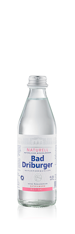 Bad Driburger Mineralwasser Naturell in der 0,33 L Glasflasche