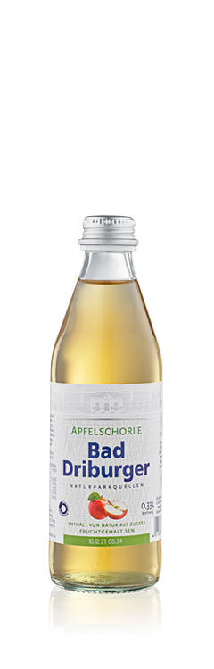 Apfelschorle in der 0,33 L Glasflasche